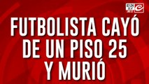 Futbolista filmaba un video para redes y terminó cayendo de un piso 25