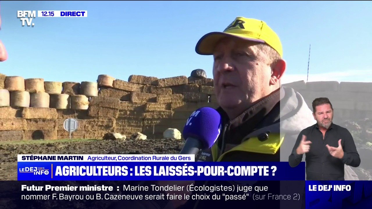 Conditions de vie des agriculteurs: "J'en perds la voix, je suis tellement fatigué", explique Stéphane Martin, agriculteur