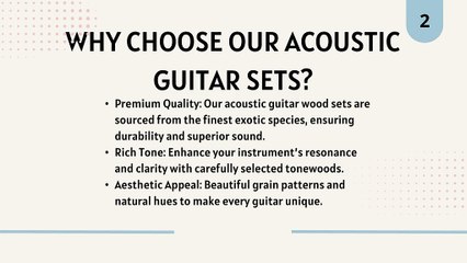 Acoustic Guitar Back and Side Set - Exotic Wood Zone