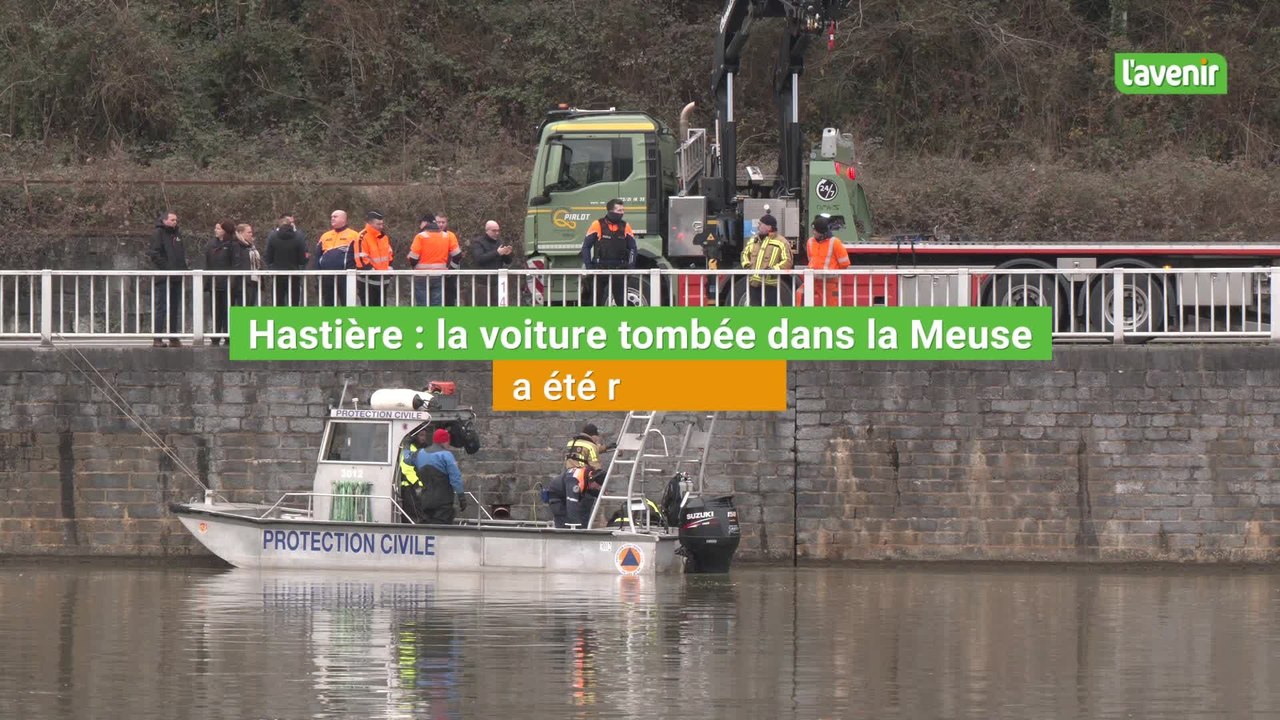 Hastière - Une voiture repêchée dans la Meuse