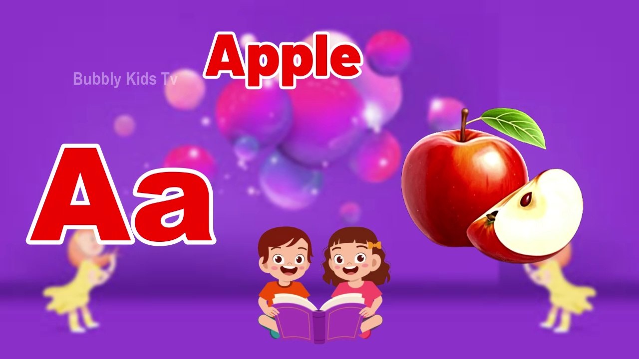 A for Apple English learn | phonics song | b for ball c for cat | abcd ...