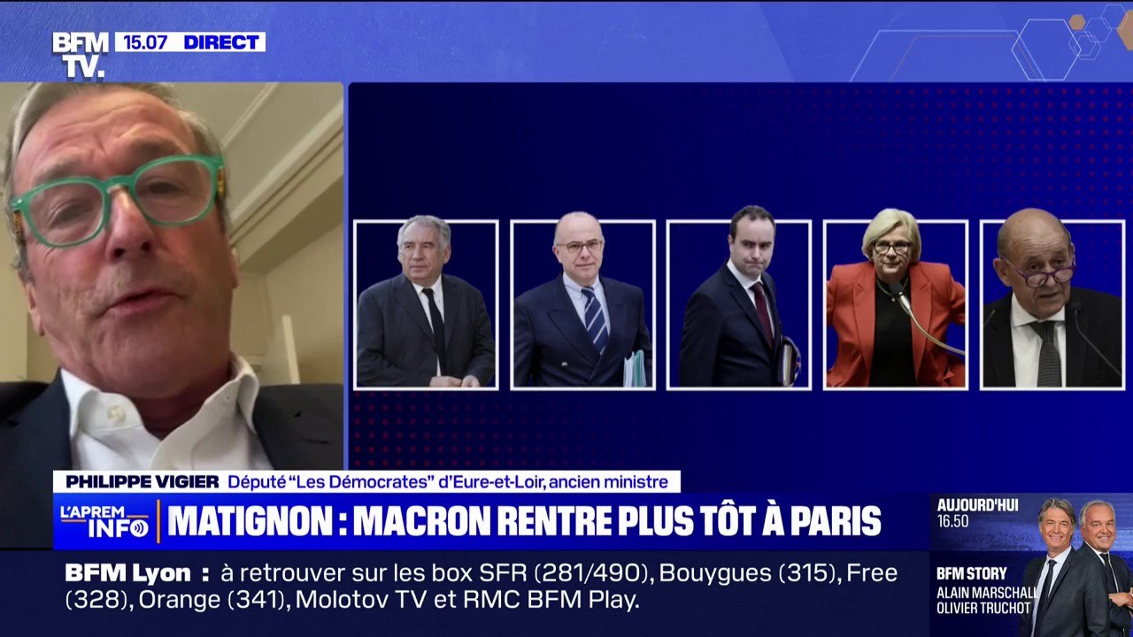 Nouveau Premier ministre: "Je suis persuadé que François Bayrou est l'homme de la situation", estime Philippe Vigier, député Modem