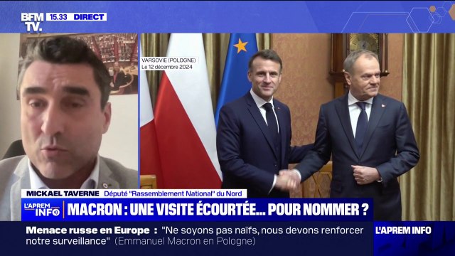 Nouveau Premier ministre: Nous avons toujours été constructifs , affirme Mickaël Taverne, député RN