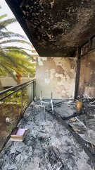 Estado de la casa después de la tragedia del incendio