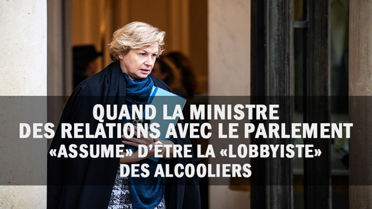 Quand la Ministre des Relations avec le Parlement "assume" d'être la "lobbyiste" des alcooliers