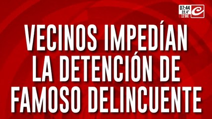Insólito: vecinos impiden la detención de peligroso delincuente