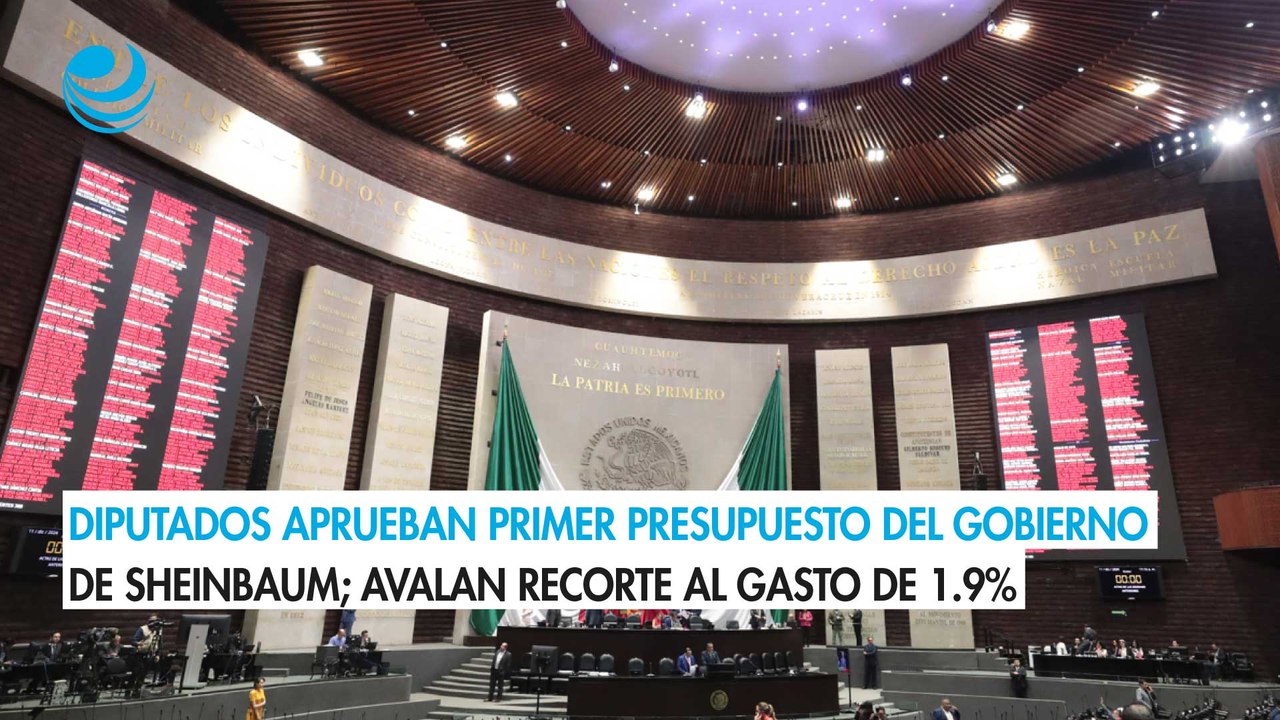 Diputados aprueban primer presupuesto del gobierno de Sheinbaum; avalan recorte al gasto de 1.9%