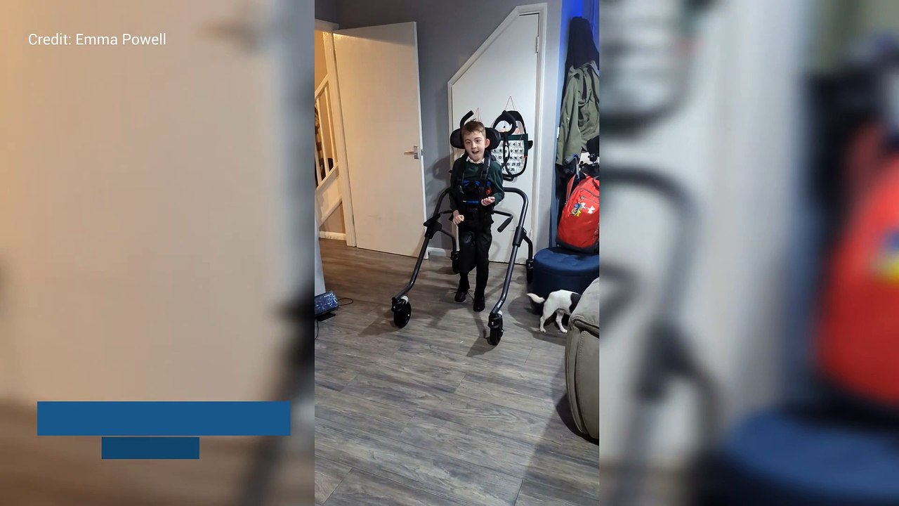 Tomas Powell from Rainham with his new walker