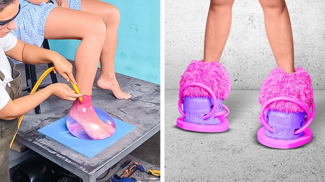 I made Shoes from Balloon! Extreme Cool Shoes projects for Crazy individuality