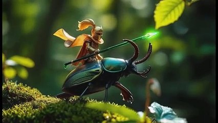 Forest Knight on a Stag Beetle