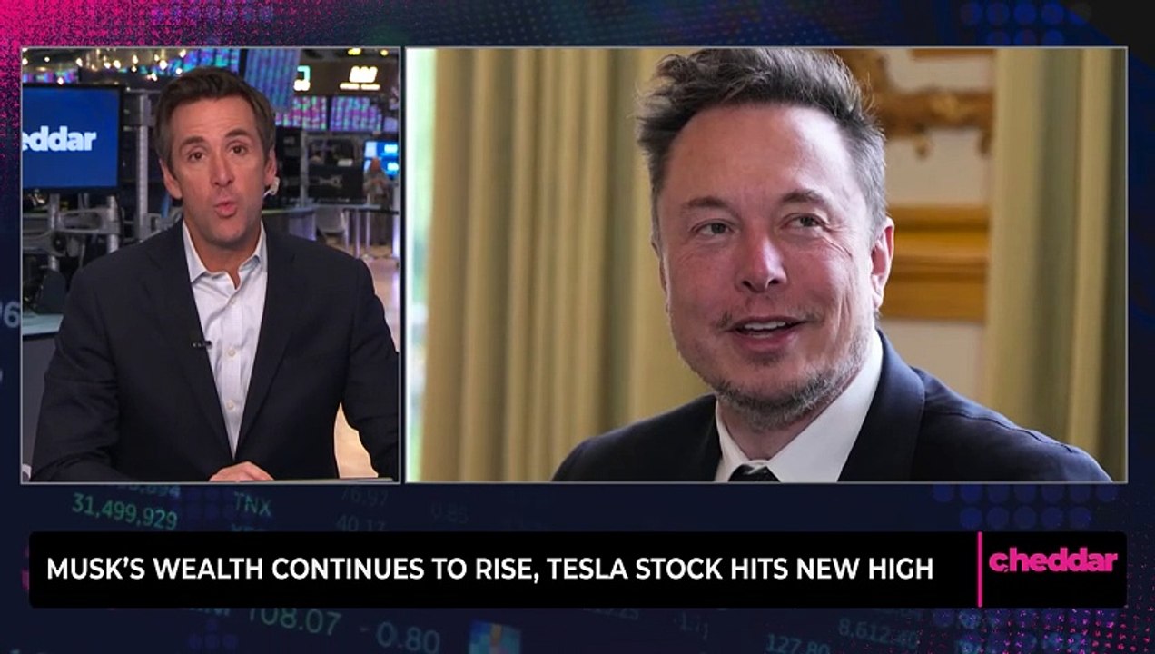 Musk's Wealth Continues to Rise, Tesla Stock Hits New High