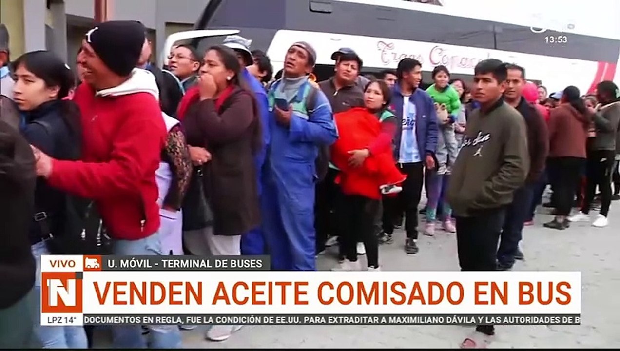venden el aceite decomisado en la terminal