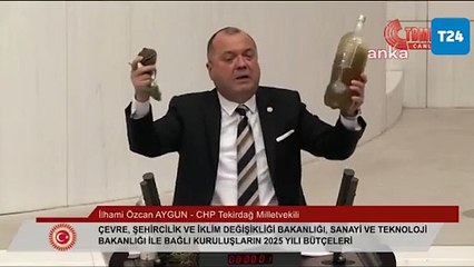 Murat Kurum Meclis'te su şişesi fırlattı, tansiyon yükseldi