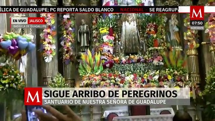 Peregrinos abarrotan el Santuario de Nuestra Señora de Guadalupe en Jalisco