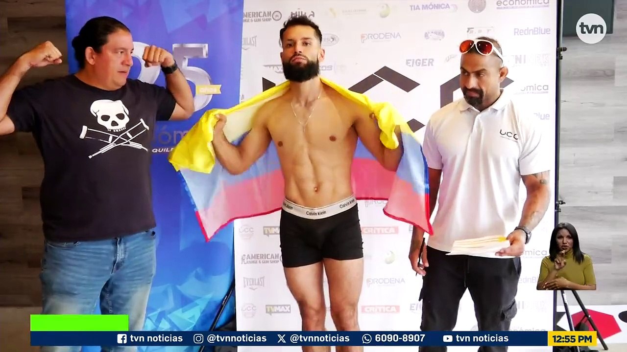 Pesaje oficial de la UCC evento que va por pantalla TVMAX