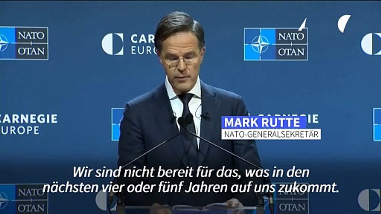 Nato-Generalsekretär Rutte fordert 'Turbo' für die Verteidigung