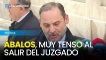 Ábalos, muy tenso al salir del juzgado: 