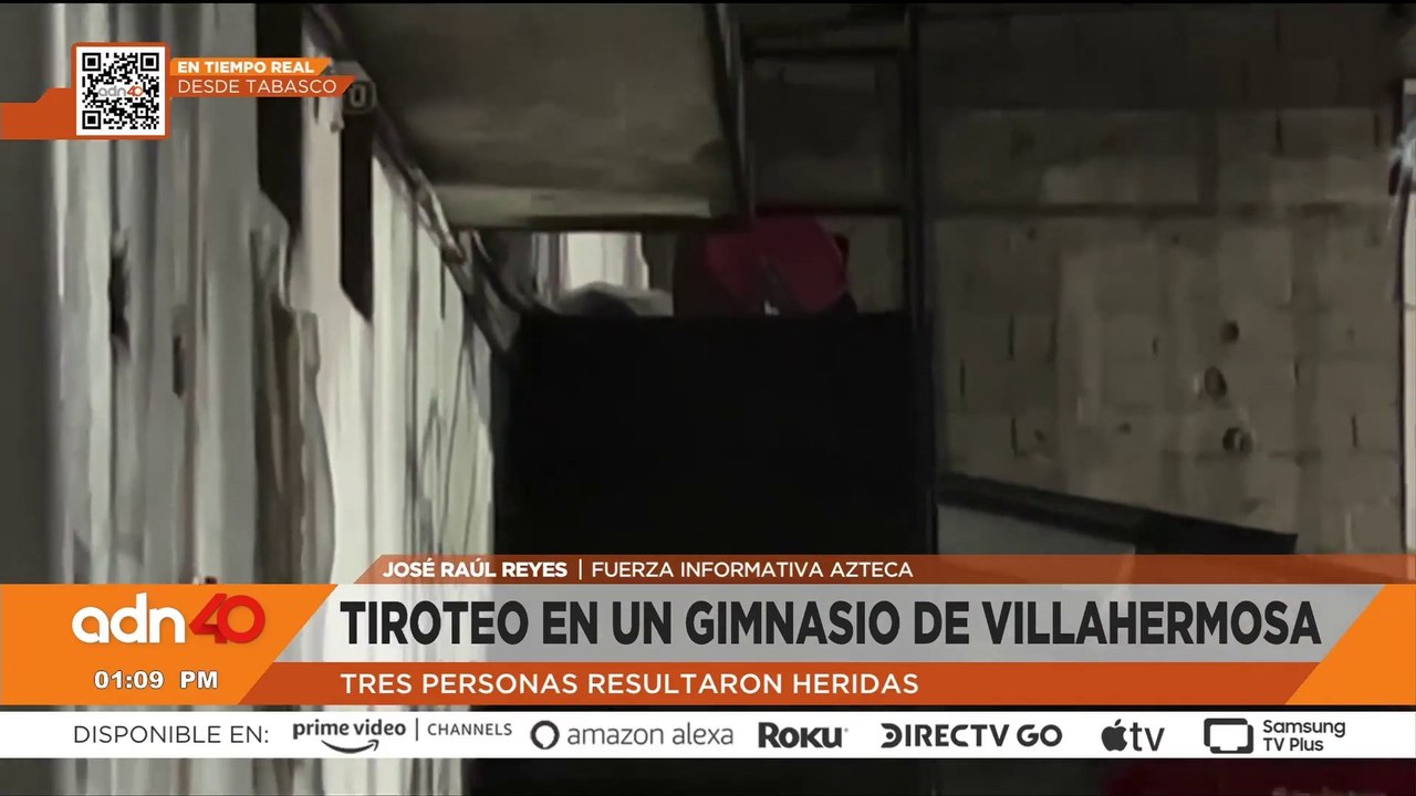 Tres personas fueron atacadas a balazos al interior de un gimnasio en Villahermosa
