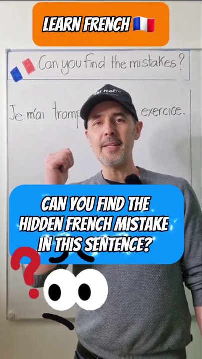 Can you find the 2 mistakes in this sentence? 🤔🇨🇵(Peux-tu trouver les 2 erreurs qui sont dans cette phrase ?) | Learn French with Moh and Alain 😃✔️ #learnfrench