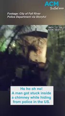 Stuck suspect proves climbing down chimneys is best left to Santa