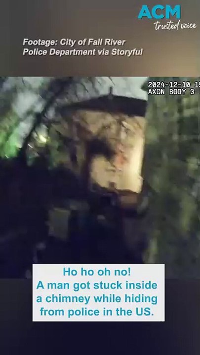 Stuck suspect proves climbing down chimneys is best left to Santa