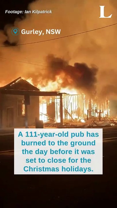 Royal Hotel Gurley burns down in overnight blaze