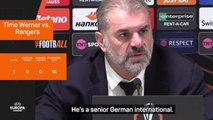 Postecoglou slams 'unacceptable' Timo Werner display in Rangers draw