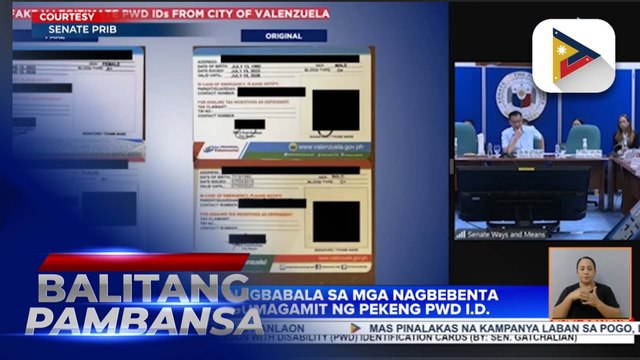 BIR, nagbabala sa mga nagbebenta at gumagamit ng pekeng PWD I.D.