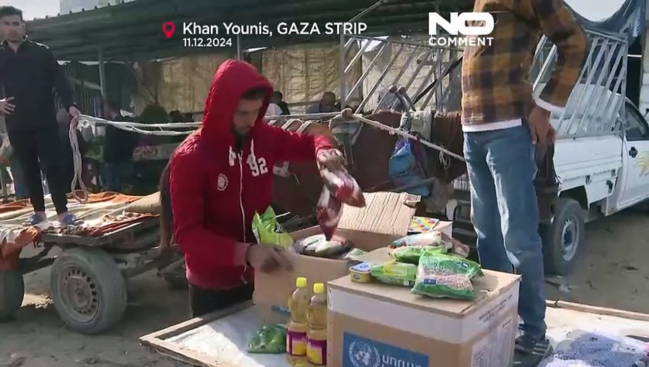Gaza: la distribuzione degli aiuti umanitari a Khan Younis
