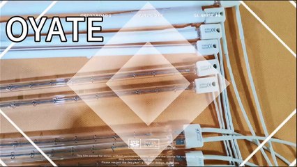 Single tube 800mm 1350w infrared quartz heat tube shortwave twin tube 400mm halogen heating lamp