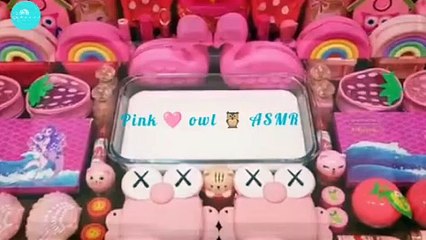 Pink Owl's ASMR Slime Mixing Magic with Makeup and Glitter ✨