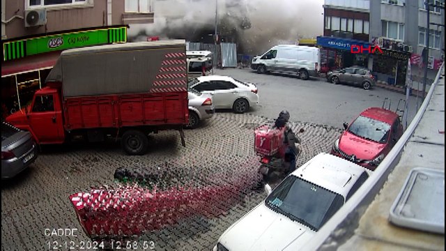 Güngören'de 5 katlı binanın çökme anının yeni görüntüleri ortaya çıktı