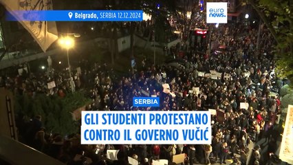 Manifestazione degli studenti in Serbia contro il governo di Vučić