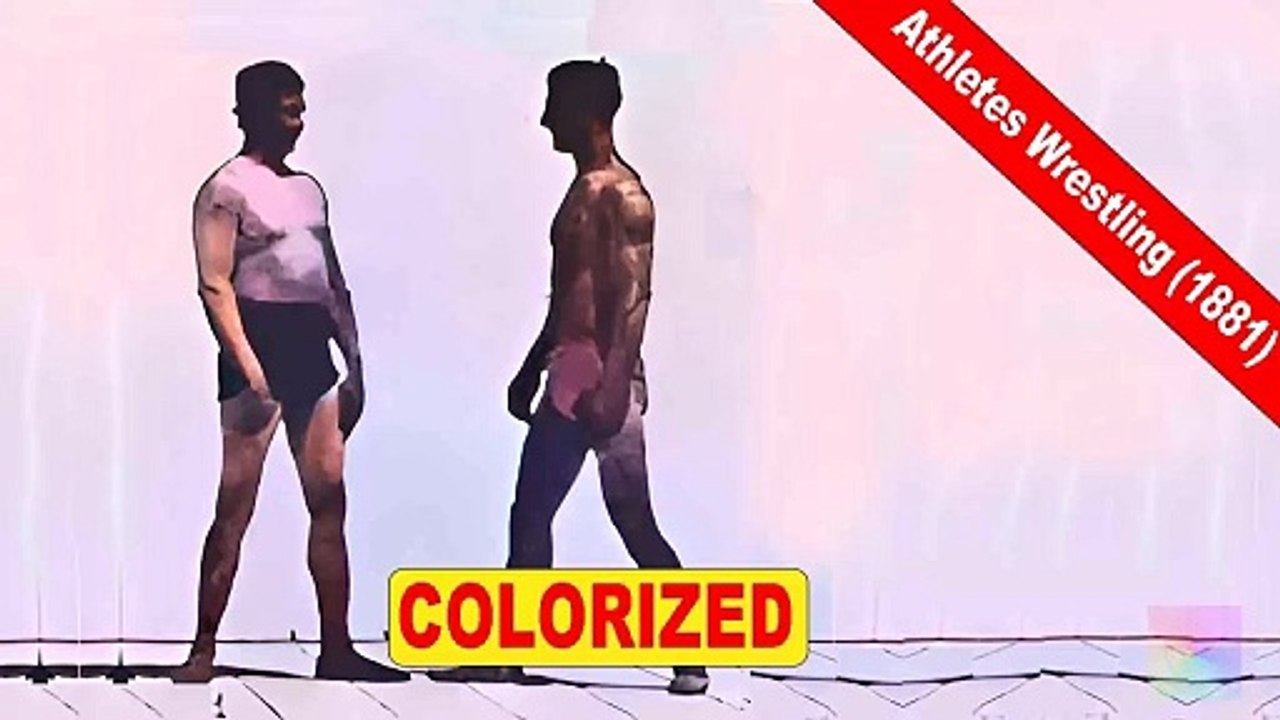 Athletes Wrestling (1881) | Athlètes de lutte | Old Movie
