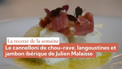 La recette de la semaine : le cannelloni de chou-rave, langoustines et jambon ibérique de Julien Malaisse