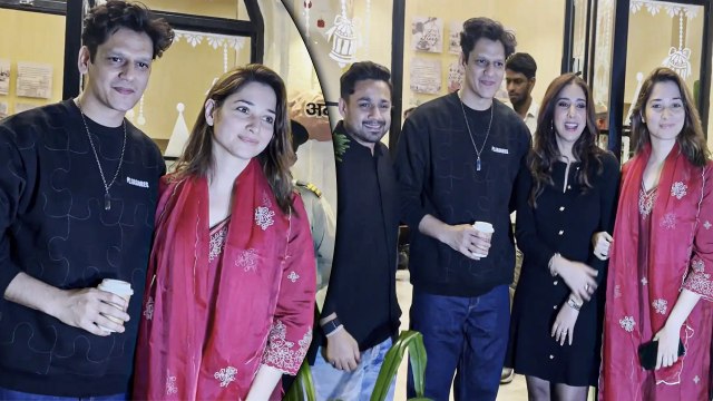 Star Couple Vijay Varma & Tamannaah Bhatia Snapped In Bandra - Posing For Paps & Fans!