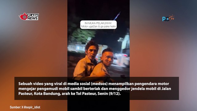 Pengendara Motor Kejar Pengemudi Mobil di Bandung, Bikin Baret Mobil Pakai Cincin