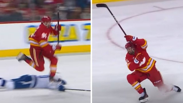 Cuando el hockey hielo y el patinaje artístico se dan la mano: ¡pirueta y golazo viral! 