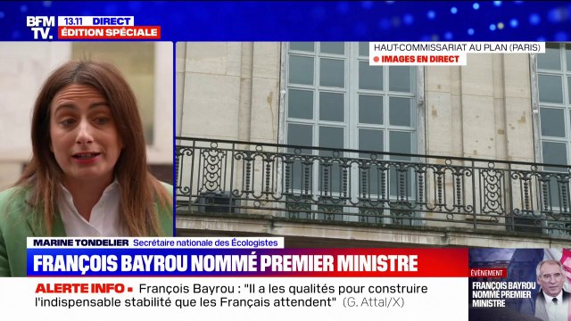 François Bayrou à Matignon: C'est incompréhensible sur le plan électoral , réagit Marine Tondelier (Les Écologistes)