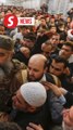 Syria's new caretaker PM arrives at Umayyad Mosque for Friday prayers