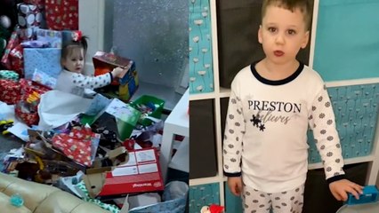 Mum in shock after coming downstairs on Christmas morning to find her children had opened ALL the Christmas presents before she woke up