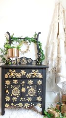 How to Stencil Gold Leaf | Christmas Decor Idea