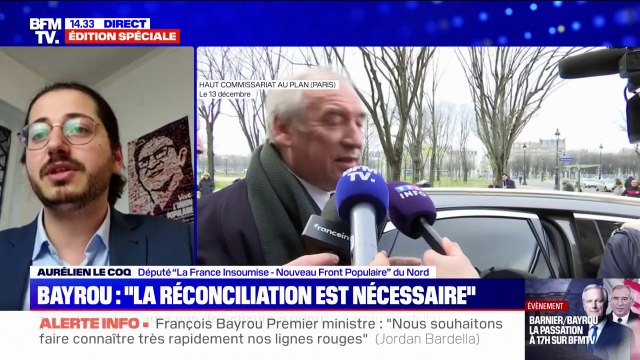 François Bayrou est un Premier ministre éphémère, là pour assurer l'intérim avant la prochaine censure , dénonce Aurélien Le Coq (LFI)