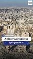 A peaceful, prosperous Syria good for all