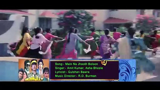 Main Na Jhooth Boloon / Amitabh Bachchan, Jaya Prada, Amit Kumar, Asha Bhosle /1991 Indrajeet Songs _