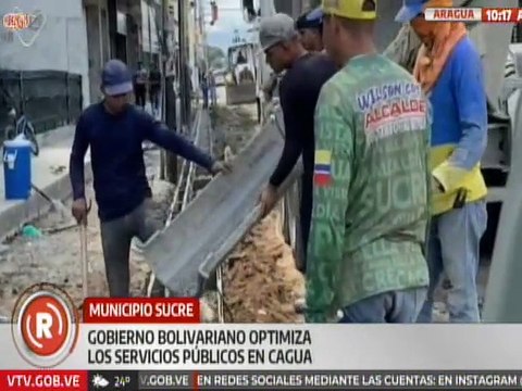 Aragua | Gobierno nacional avanza en labores de rehabilitación de servicios públicos en Cagua