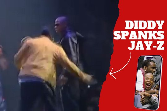 Diddy spanks Jay-Z during a concert in a video that resurfaces amid serious allegations against both of them