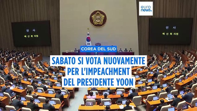 Corea del Sud, sabato nuovo voto per l'impeachment del presidente Yoon dopo la legge marziale lampo