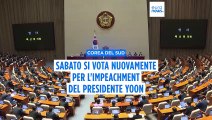 Corea del Sud, sabato nuovo voto per l'impeachment del presidente Yoon dopo la legge marziale lampo