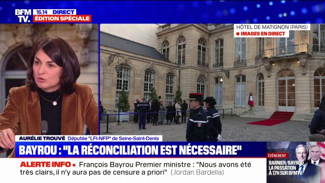 François Bayrou à Matignon: La seule réconciliation qu'on souhaite, c'est celle du président de la République avec la démocratie , indique Aurélie Trouvé (LFI)
